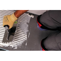 Rubi Peigne à colle Rubi en acier 28cm 12x12 dents inclinées manche Rubiflex Kobleo