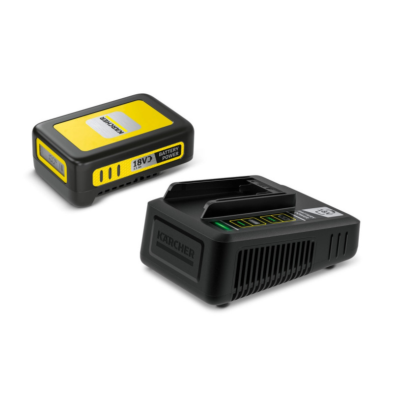 Karcher Set batterie Karcher Power 18V 2.5Ah avec écran LCD et chargeur rapide Kobleo Karcher Set batterie Karcher Power 18V 2.5Ah avec écran LCD et chargeur rapide Kobleo