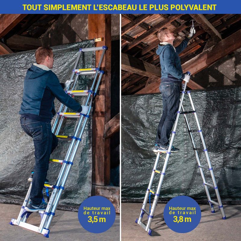 Hoström Escabeau télescopique Extendact8 Kobleo Hoström Escabeau télescopique Extendact8 Kobleo