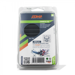 Edma Agrafes EDMA Omega 16 Galva plastifié gris Kobleo