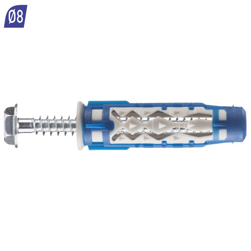 Boîte de 50 Chevilles Spit bi-matière universelles 8x50 COLORTECH Kobleo Boîte de 50 Chevilles Spit bi-matière universelles 8x50 COLORTECH Kobleo