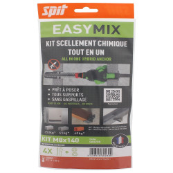 Cheville Spit EasyMix M8x140/30 Blister de 4 pièces D16mm Kobleo Cheville Spit EasyMix M8x140/30 Blister de 4 pièces D16mm Kobleo