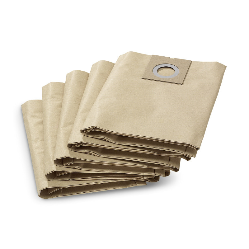Sacs filtrants Karcher NT 27/1 papier en lot de 5 pièces