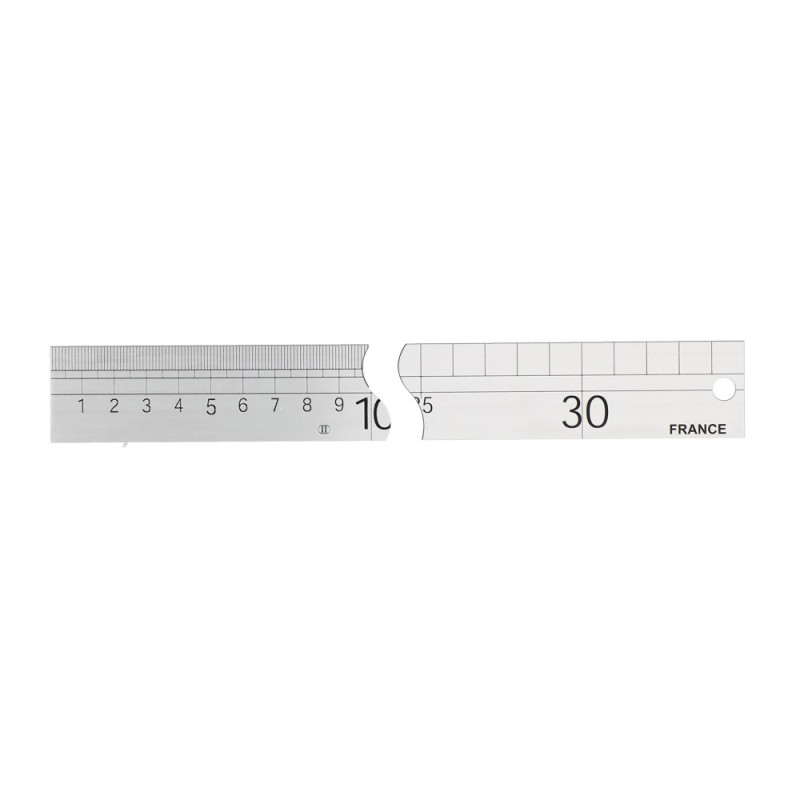 Jauge de charpentier Wilmart 350mm acier inoxydable gravé Kobleo Jauge de charpentier Wilmart 350mm acier inoxydable gravé Kobleo