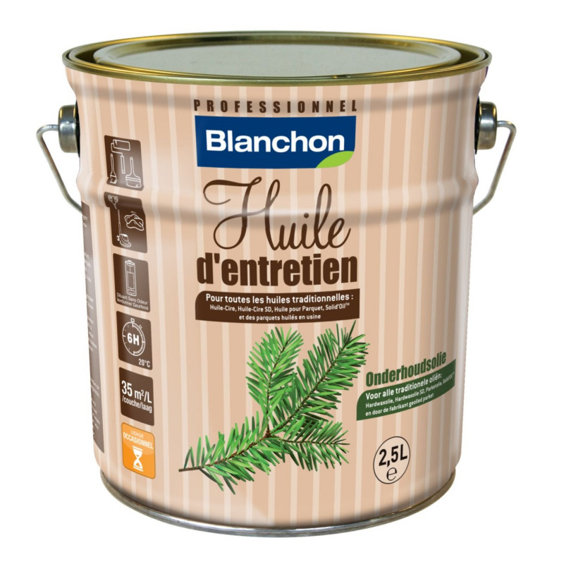Huile d'entretien Blanchon blanc 2,5L usage occasionnel