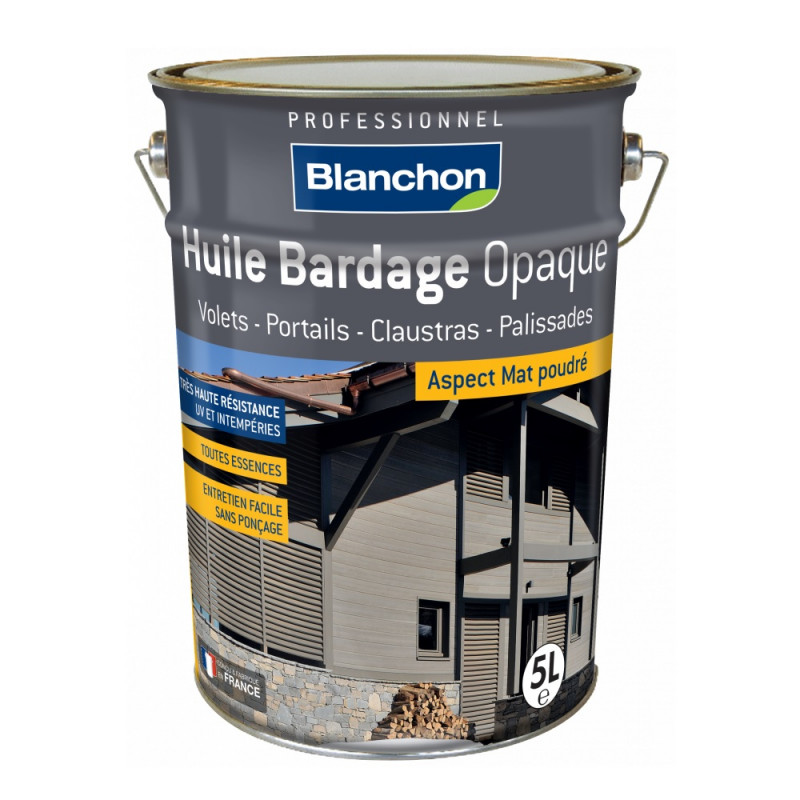 Huile bardage opaque Blanchon anthracite 5L mat poudré