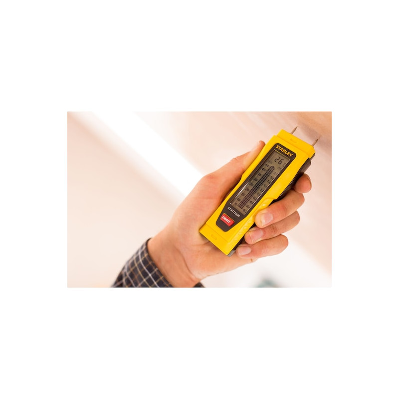 Testeur d'humidité Stanley précision +/-2% avec broches inox filetées