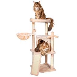 Paitsy Arbre a chat beige H 106cm, Perchoir Niche Hamac Griffoir, PAITSY Kobleo