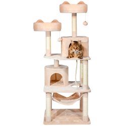 Paitsy Arbre a chat beige H 158cm, PAITSY Kobleo