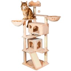 Paitsy Arbre a chat beige H 165cm, PAITSY Kobleo