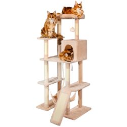 Paitsy Arbre a chat XL beige H 160cm, PAITSY Kobleo