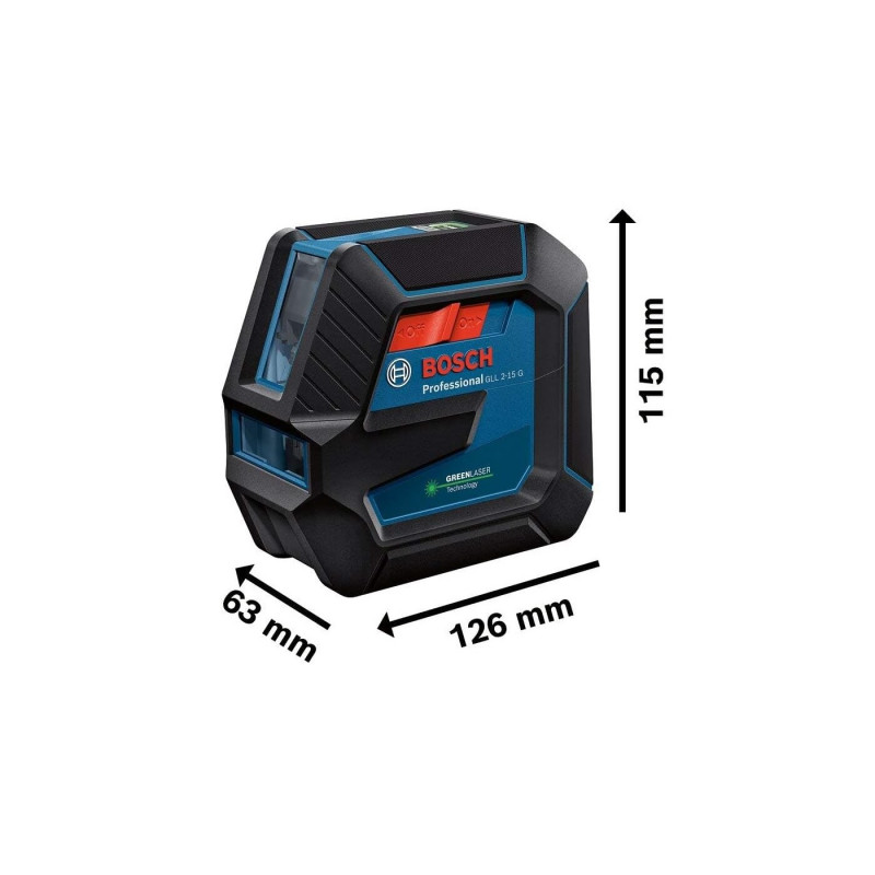Bosch Laser lignes Bosch GLL 2-15 G Professional avec 4 piles et trépied Kobleo Bosch Laser lignes Bosch GLL 2-15 G Professional avec 4 piles et trépied Kobleo