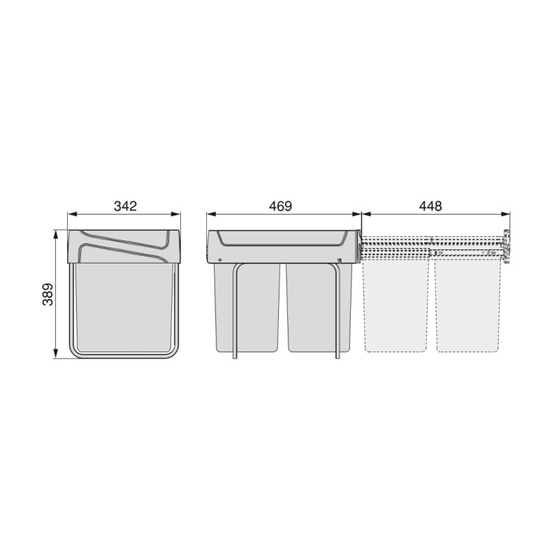 Emuca Poubelle de recyclage Emuca 8199423 plastique 40L gris anthracite Kobleo Emuca Poubelle de recyclage Emuca 8199423 plastique 40L gris anthracite Kobleo