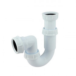 Nicoll Siphon évier Nicoll en P sortie D40 tube articulée hauteur réglable Kobleo