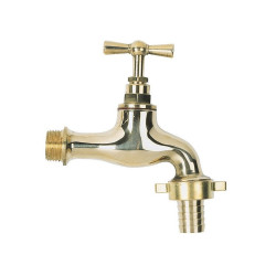 WATTS Robinet d'arrosage Watts en laiton poli arrivée ½" avec nez ¾" Kobleo