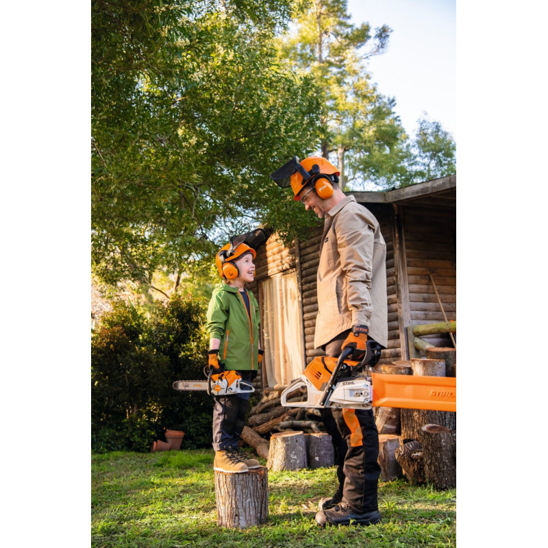 Stihl Jouet tronçonneuse à chaîne Stihl MS500i pour enfants avec piles Kobleo Stihl Jouet tronçonneuse à chaîne Stihl MS500i pour enfants avec piles Kobleo