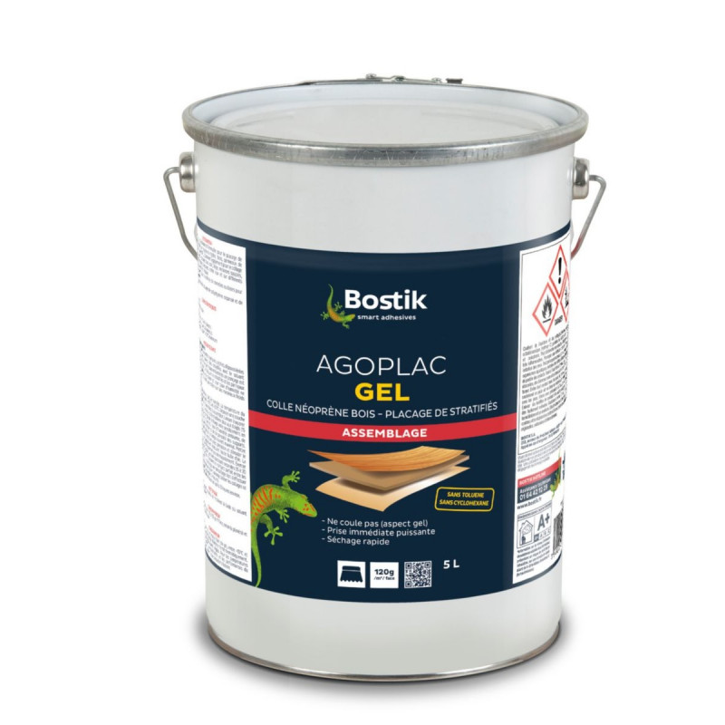 Colle néoprène Bostik Agoplac gel seau de 5L
