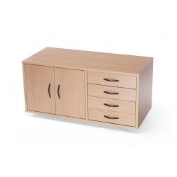 Ramia Armoire de rangement Ramia Hobby II 4 tiroirs livré non assemblé Kobleo