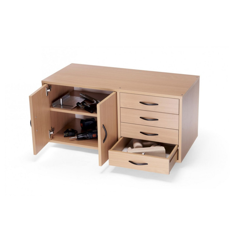 Ramia Armoire de rangement Ramia Hobby II 4 tiroirs livré non assemblé Kobleo Ramia Armoire de rangement Ramia Hobby II 4 tiroirs livré non assemblé Kobleo