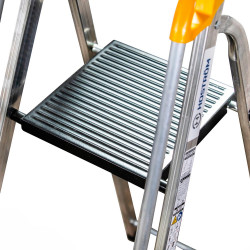 Hoström Escabeau 5 marches DURAMP alu pliable sécurisé plateforme 97cm Hostrom Kobleo