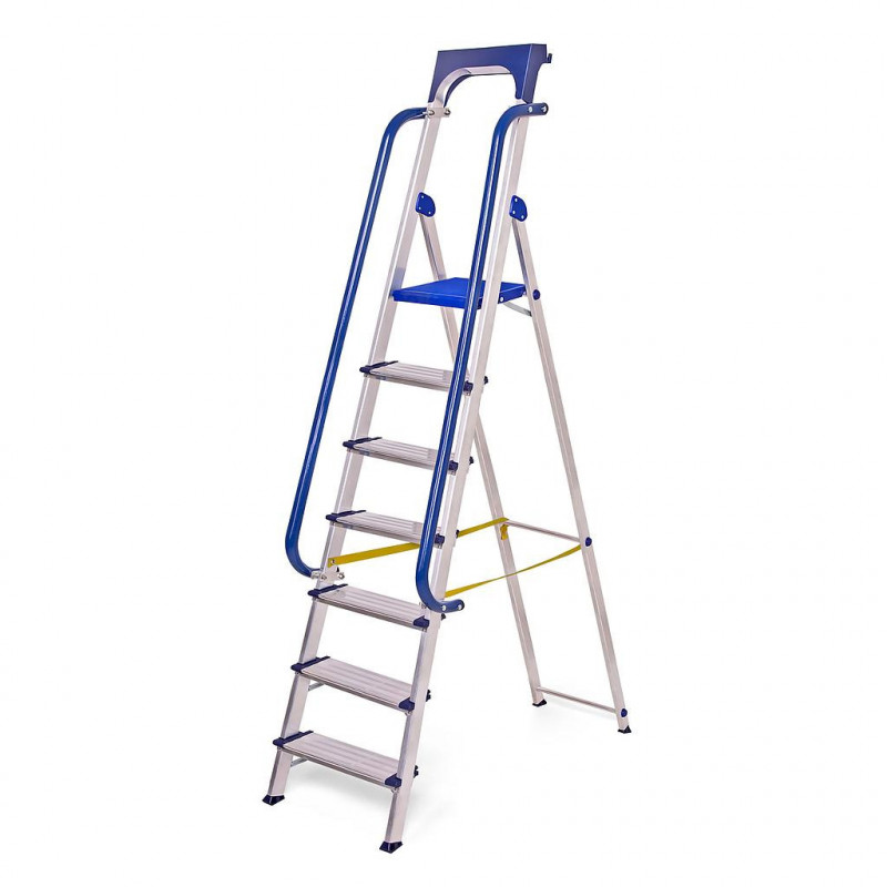 Hoström Escabeau 7 marches SECURE pro alu sécurisé plateforme 158cm Hostrom Kobleo Hoström Escabeau 7 marches SECURE pro alu sécurisé plateforme 158cm Hostrom Kobleo