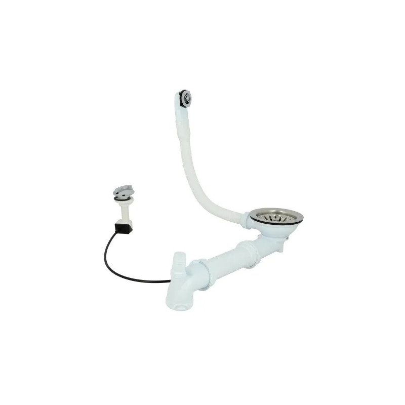 Bonde à panier Nicoll 532 D114mm automatique avec trop plein
