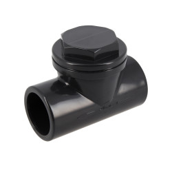 Nicoll Clapet anti-retour Nicoll 50mm avec bouchon dévissable PVC anthracite Kobleo