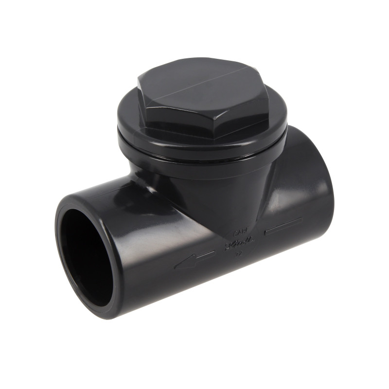 Nicoll Clapet anti-retour Nicoll 50mm avec bouchon dévissable PVC anthracite Kobleo Nicoll Clapet anti-retour Nicoll 50mm avec bouchon dévissable PVC anthracite Kobleo