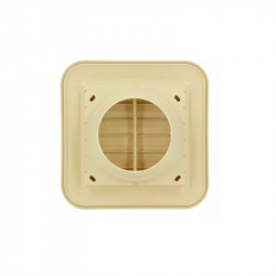 Nicoll Grille d'aération GOTS carrée sortie d'air à volets mobiles sable Kobleo