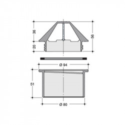 Nicoll Naissance pour chéneaux à fond plat Nicoll NPC80 en PVC 80mm grise Kobleo