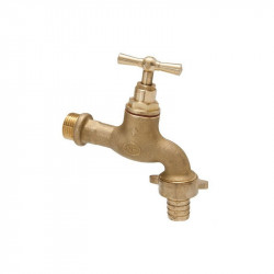 WATTS Robinet d'arrosage WATTS 1/2" NF avec nez 3/4" en laiton brut Kobleo