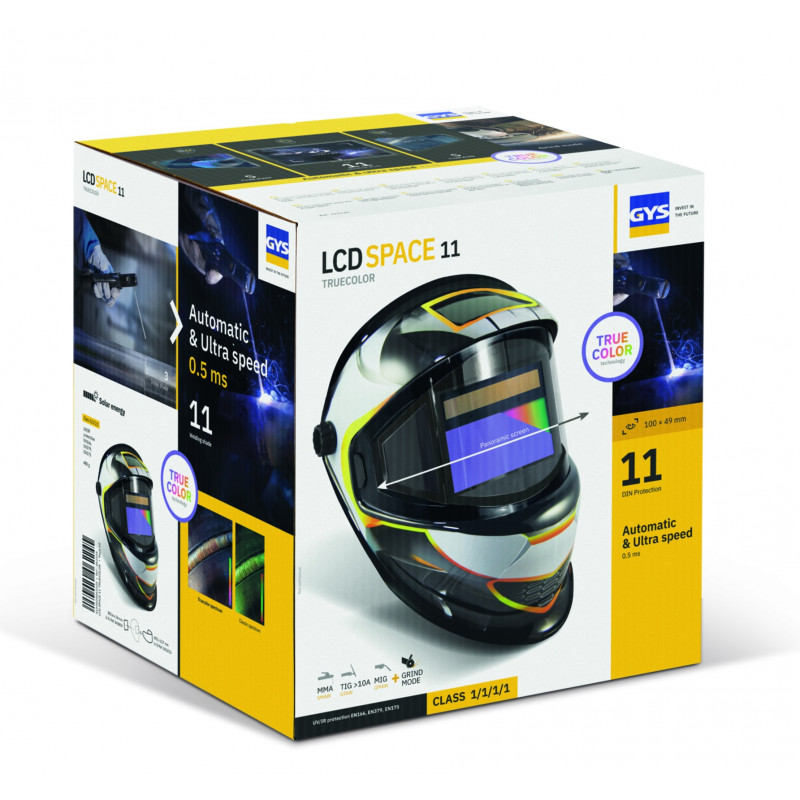Gys Masque de soudage Gys SPACE 11 True Color écran XL avec un serre-tête Kobleo Gys Masque de soudage Gys SPACE 11 True Color écran XL avec un serre-tête Kobleo