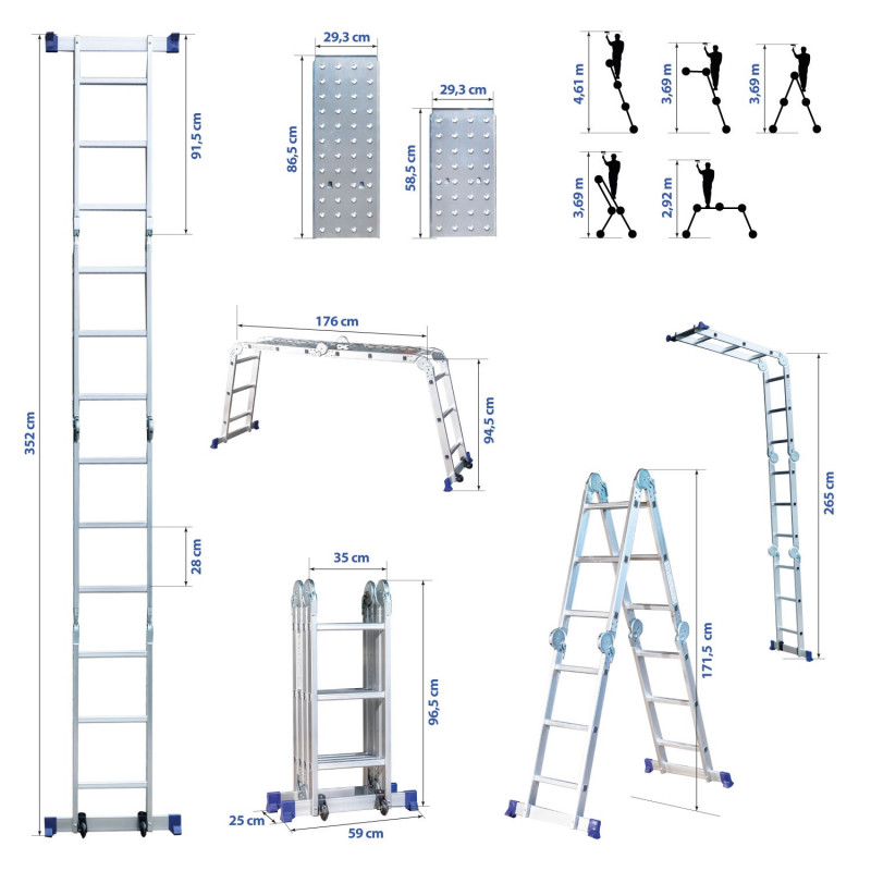 Hoström Echelle articulée Stavalance4x3 Kobleo Hoström Echelle articulée Stavalance4x3 Kobleo