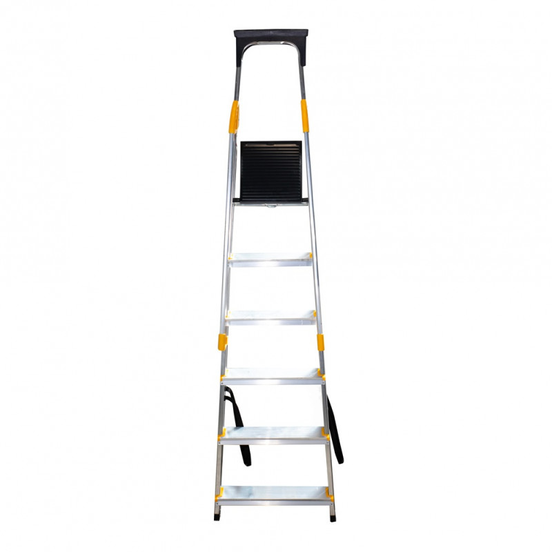 Hoström Escabeau 6 marches DURAMP alu pliable sécurisé plateforme 119cm Hostrom Kobleo Hoström Escabeau 6 marches DURAMP alu pliable sécurisé plateforme 119cm Hostrom Kobleo