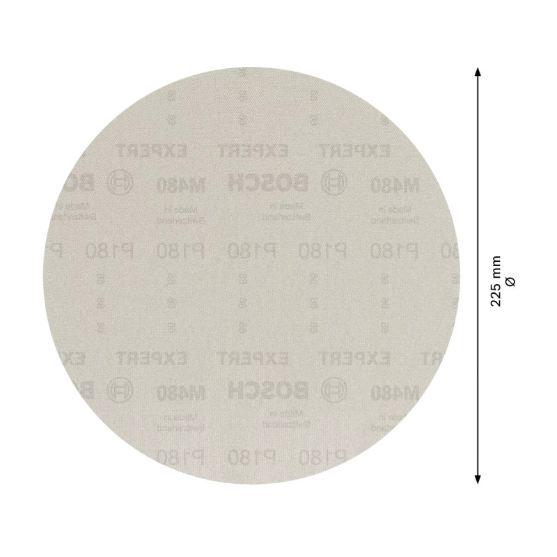 Bosch Lot de 25 disques abrasifs Bosch EXPERT M480 225mm P180 pour ponceuses Kobleo Bosch Lot de 25 disques abrasifs Bosch EXPERT M480 225mm P180 pour ponceuses Kobleo