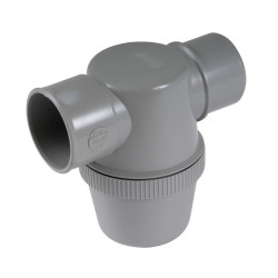 Nicoll Siphon lavabo Nicoll YJ1C à coller entrée horizontale D50mm PVC-C gris Kobleo