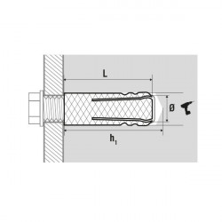 Scell-it Cheville laiton Scell-it MP06 M6x24mm avec profondeur perçage 28mm Kobleo Scell-it Cheville laiton Scell-it MP06 M6x24mm avec profondeur perçage 28mm Kobleo