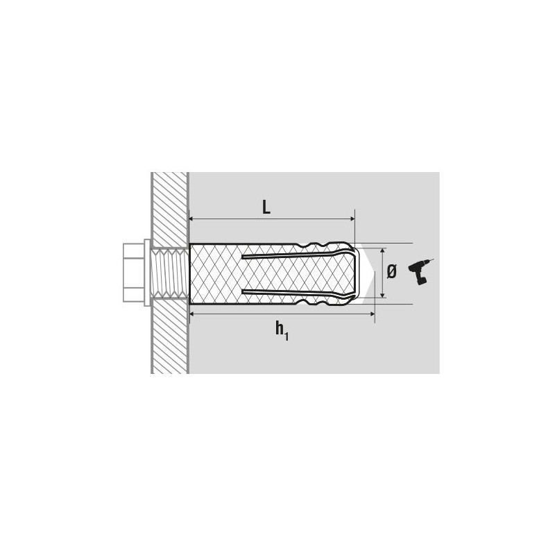 Scell-it Cheville laiton Scell-it MP06 M6x24mm avec profondeur perçage 28mm Kobleo Scell-it Cheville laiton Scell-it MP06 M6x24mm avec profondeur perçage 28mm Kobleo