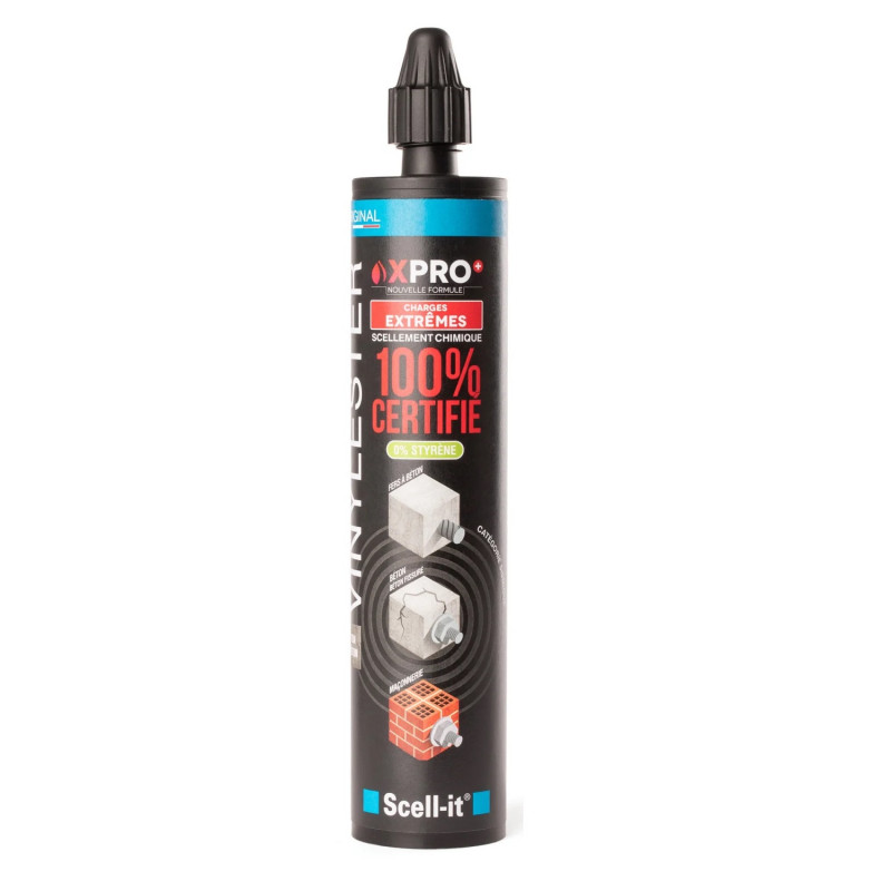 Scell-it Résine vinylester Scell-it X-PROplus spéciale béton 300ml Kobleo Scell-it Résine vinylester Scell-it X-PROplus spéciale béton 300ml Kobleo