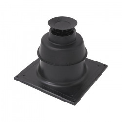 TEN Terminal de cheminée TEN EcoNext noir D80mm sortie de toit 350x350mm Kobleo