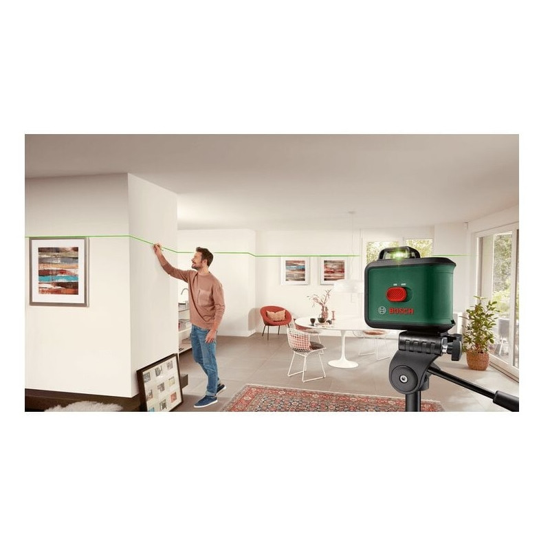 Laser lignes Bosch UniversalLevel 360 12m avec trépied et pince