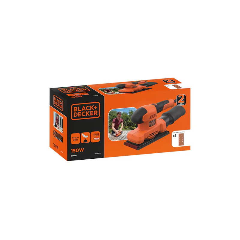 Ponceuse Black & Decker BEW220-QS 1/3 de feuille 150W 14000trs/min