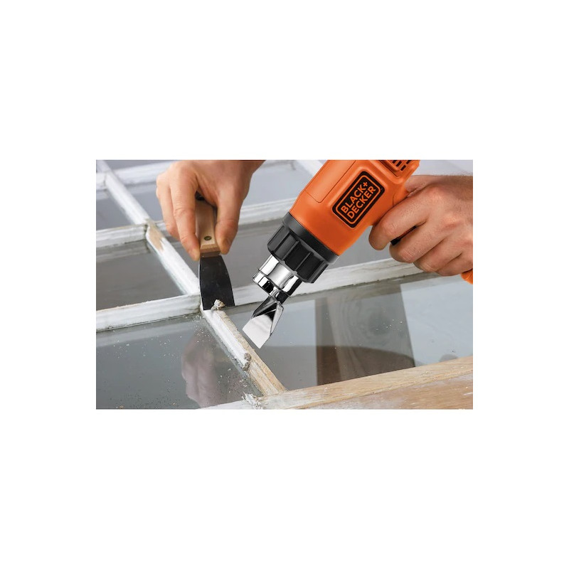 Black and Decker Décapeur thermique KX1650-QS 1750W 460-600°C 740L/min avec un grattoir Kobleo Black and Decker Décapeur thermique KX1650-QS 1750W 460-600°C 740L/min avec un grattoir Kobleo