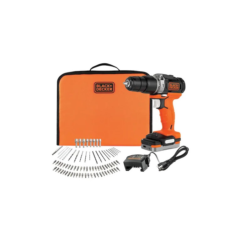 Perceuse à percussion Black & Decker BDCHD12S1 12V 1,5Ah 40Nm