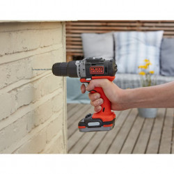 Perceuse à percussion Black & Decker BDCHD12S1 12V 1,5Ah 40Nm