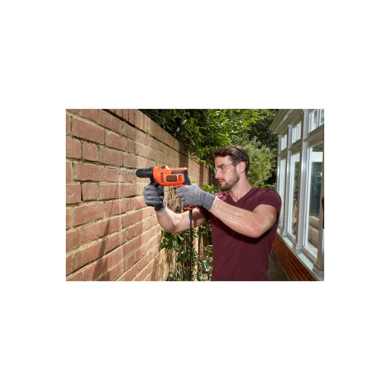Black and Decker Perceuse à percussion Black & Decker BEH200 500W mandrin sans clé Kobleo Black and Decker Perceuse à percussion Black & Decker BEH200 500W mandrin sans clé Kobleo