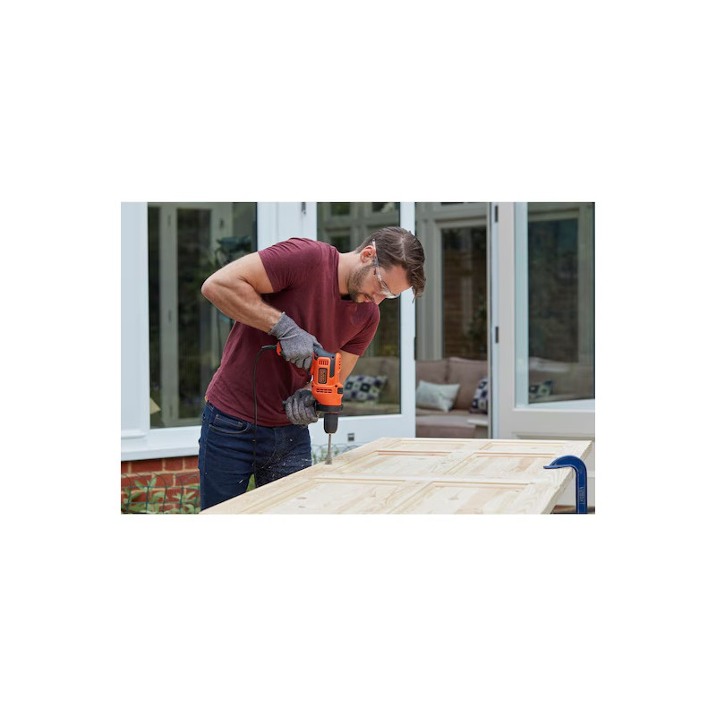 Black and Decker Perceuse à percussion Black & Decker BEH200 500W mandrin sans clé Kobleo Black and Decker Perceuse à percussion Black & Decker BEH200 500W mandrin sans clé Kobleo