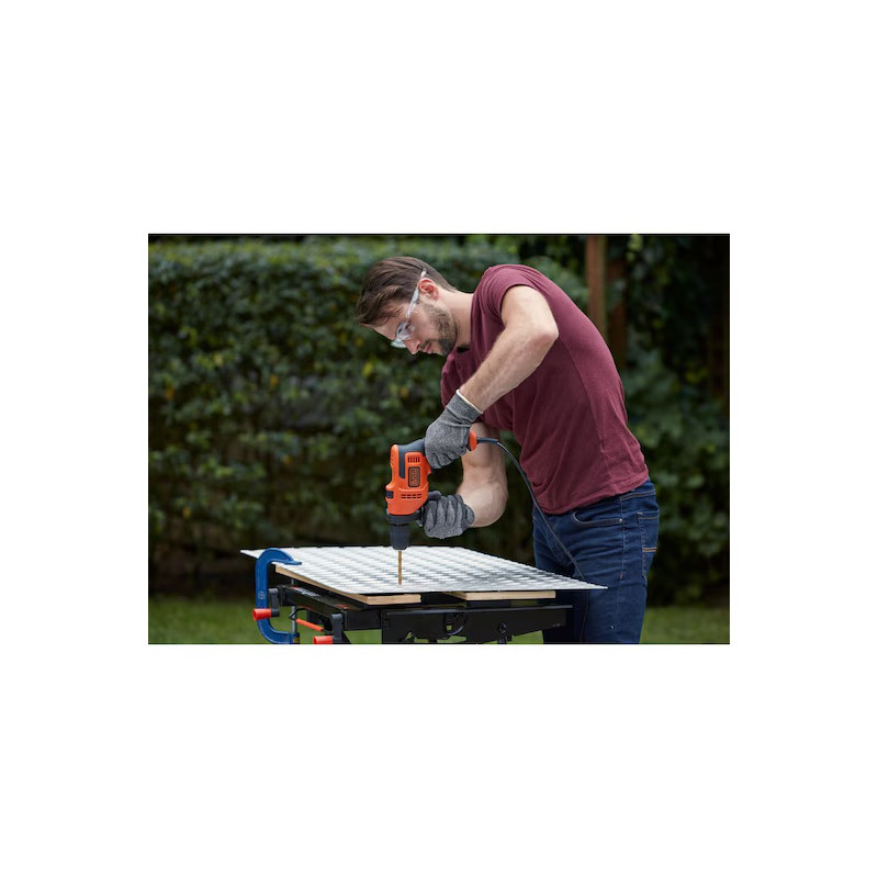 Black and Decker Perceuse à percussion Black & Decker BEH200 500W mandrin sans clé Kobleo Black and Decker Perceuse à percussion Black & Decker BEH200 500W mandrin sans clé Kobleo