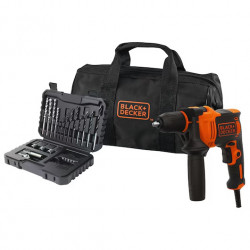 Black and Decker Perceuse à percussion BEH710SA32 710W avec sac et 32 accessoires Kobleo Black and Decker Perceuse à percussion BEH710SA32 710W avec sac et 32 accessoires Kobleo