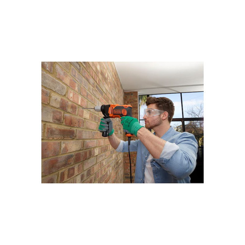 Black and Decker Perceuse à percussion BEH850K 850W avec mallette et accessoires Kobleo Black and Decker Perceuse à percussion BEH850K 850W avec mallette et accessoires Kobleo